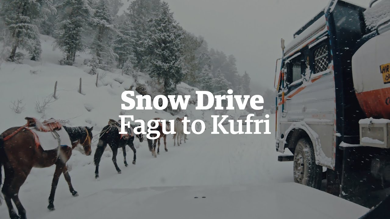Snow Covered Road from Fagu to Kufri