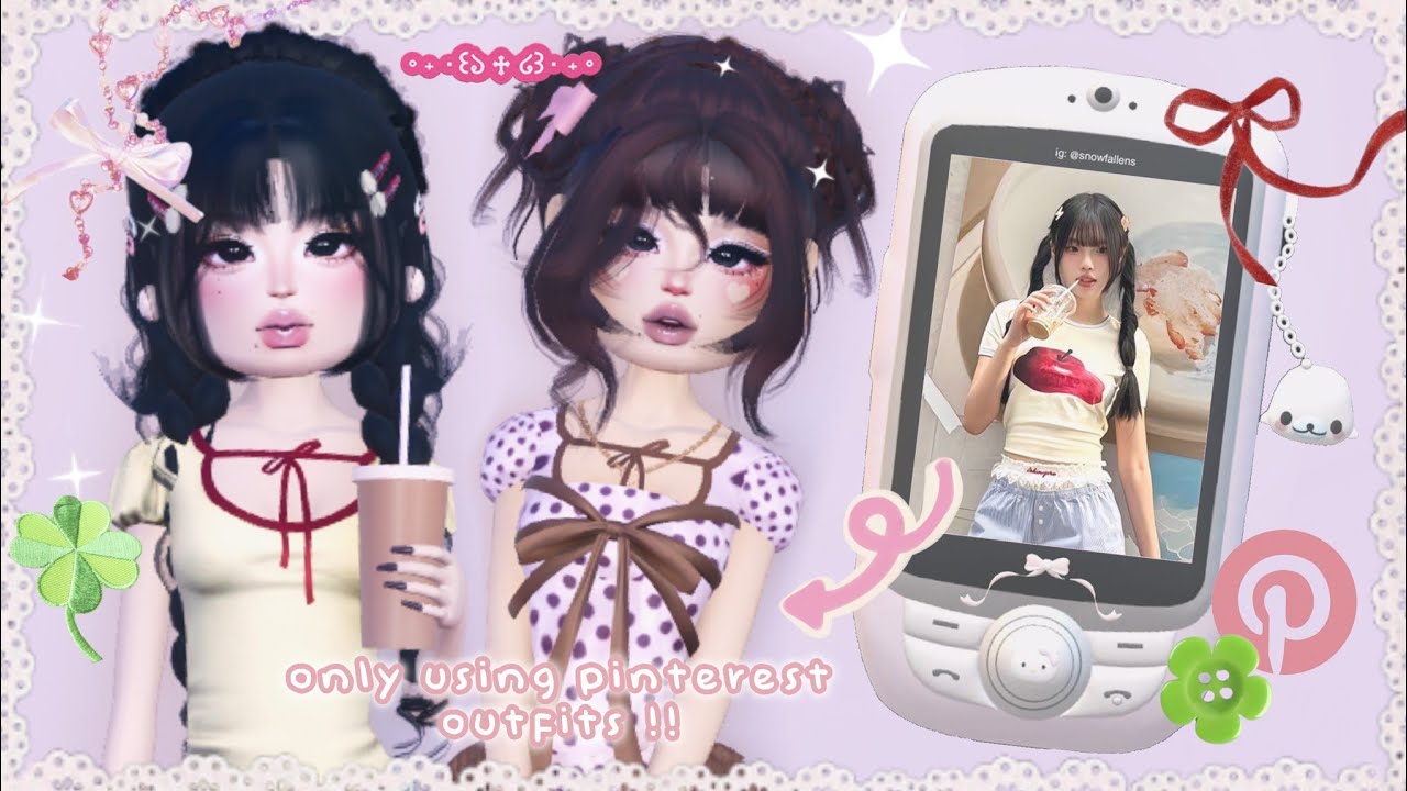 𐙚 ‧₊˚ &sdot;🍀Only using PINTEREST outfits for every theme in dress to impress 🍥.✦ ݁˖