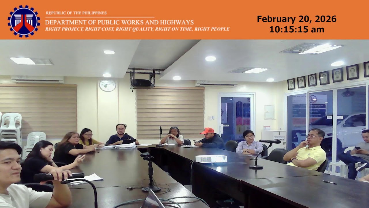 Procurement Livestream for DPWH La Union 1st DEO Pre-Bid Conference on February 20, 2026