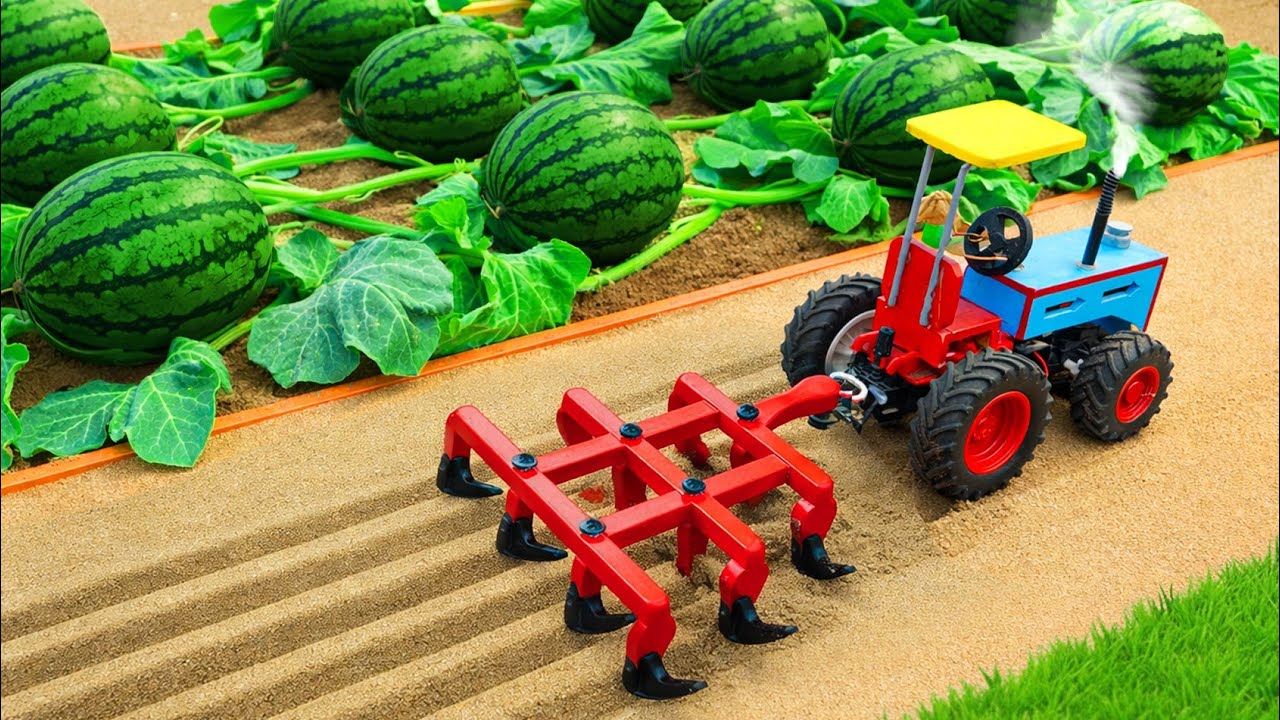 Top most Creative DIY Mini Plow Machine for Giant Watermelon Farming | HP Mini DIY Tractor