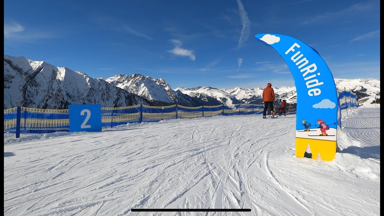 Mayrhofen Ahorn Skiing Fun Ride Go Pro footage