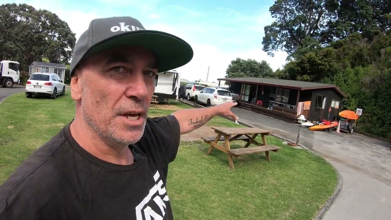 Camping in the Coromandel - The young-ones staying at Anglers lodge