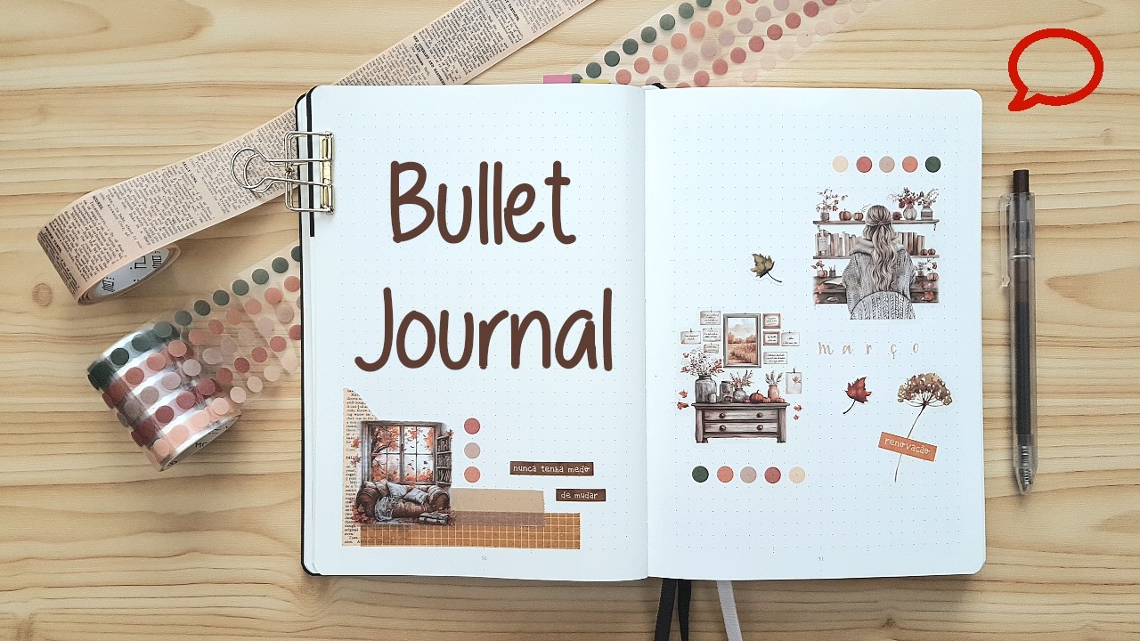 Bullet Journal de Março (2026): Tema Outono | Julyanna Mazzolli