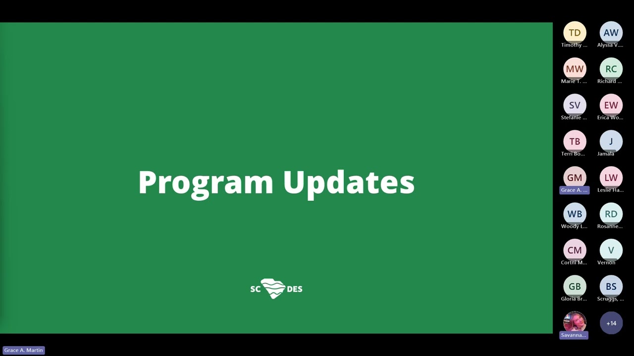 FY26 SCDES Grants Virtual Workshop - February 25, 2025