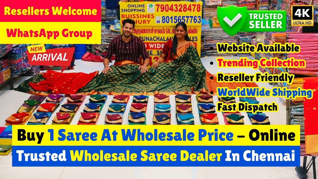 ➡️💥 Best Wholesale Saree Shop In Chennai ✅ Sree Arunachalam Textiles Chennai Priya Just Know Fashion