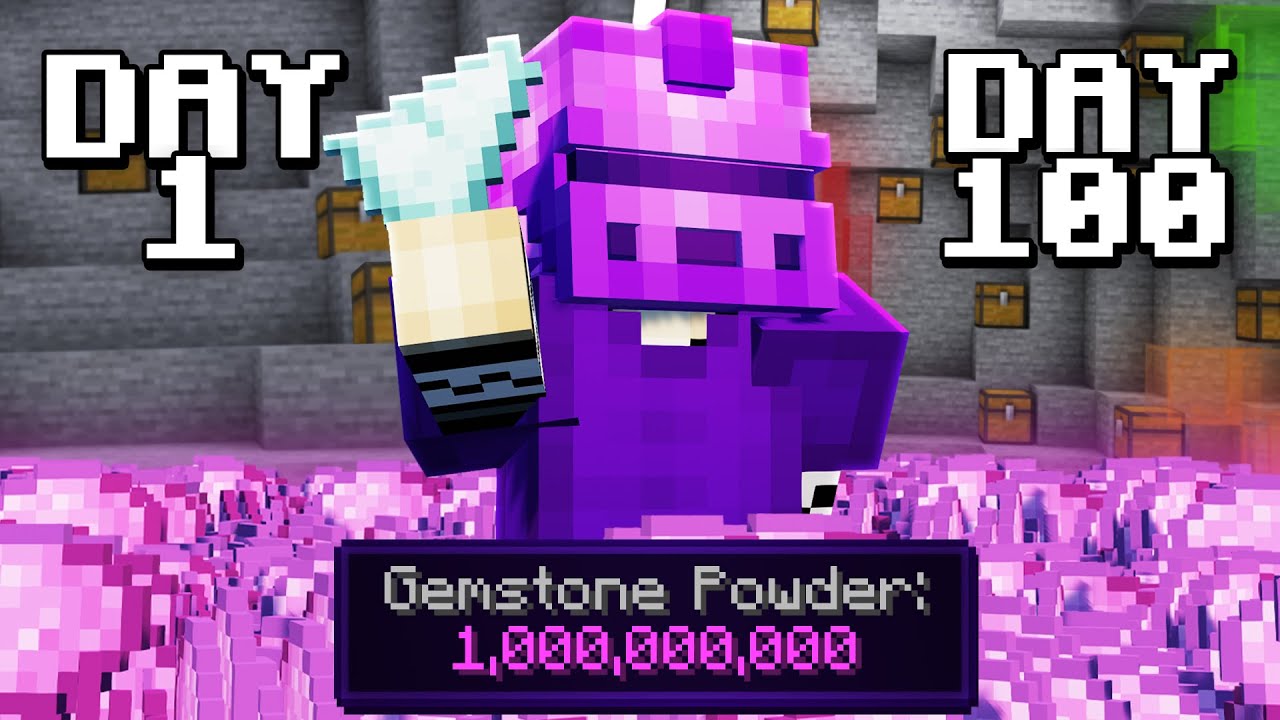 Я ПОТРАТИЛ 100 ДНЕЙ, ДОБИВАЯ 1 МИЛЛИАРД ПОРОШКА!! (БЕЗУМИЕ!) -- Hypixel Skyblock
