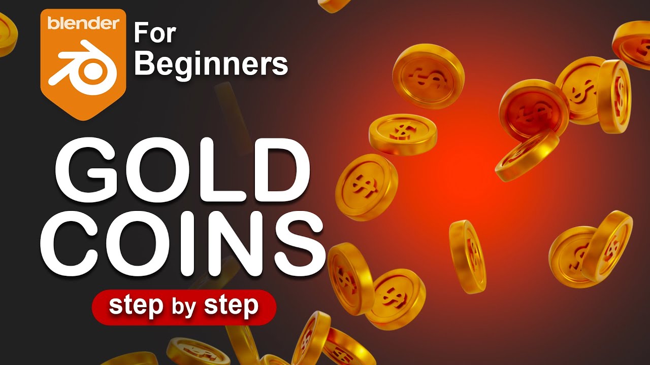 Blender Tutorial: Create Falling Coins with Cylinder, Text & Particles 