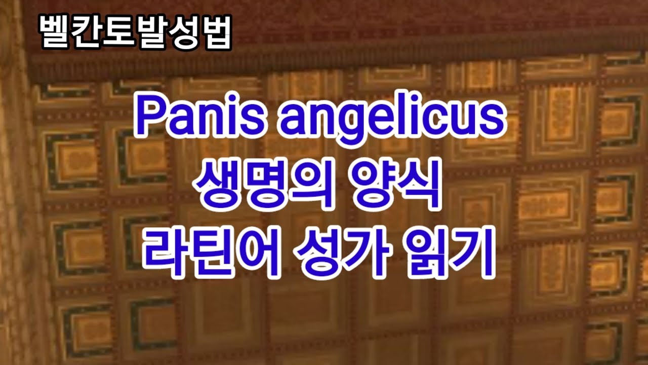 Panis angelicus  라틴어 읽기