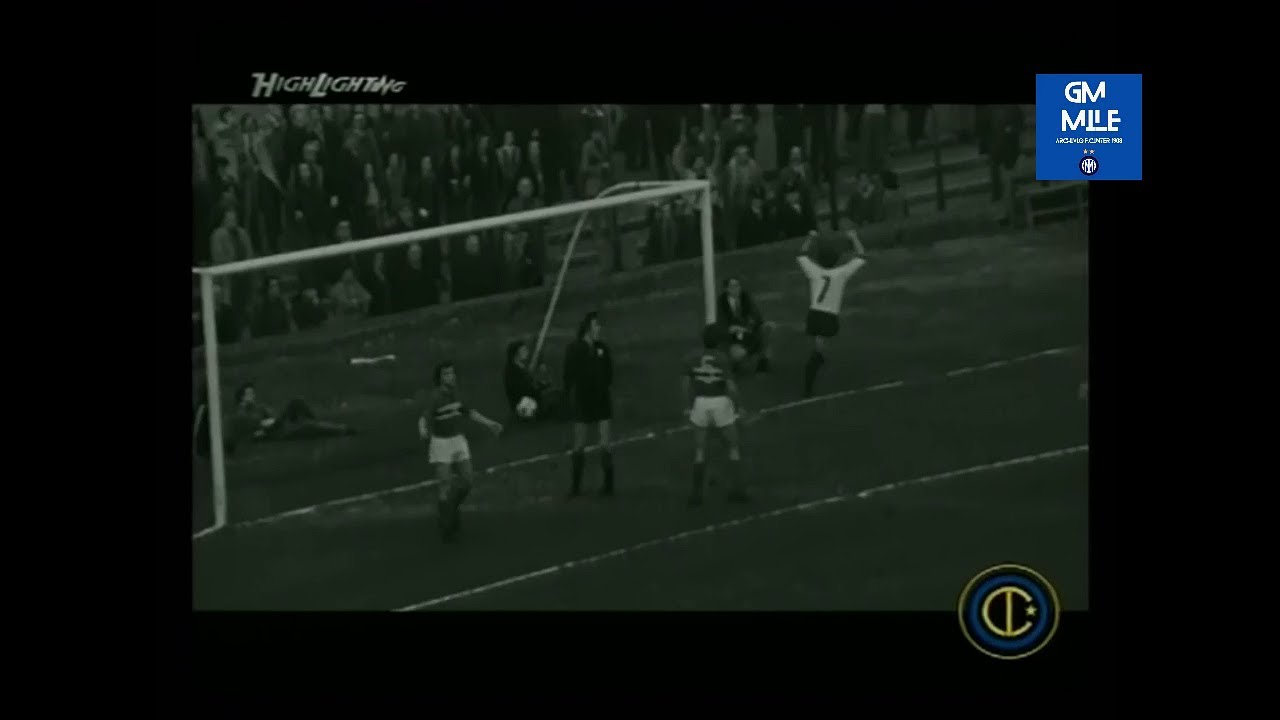 1974-75 (7^ - 24-11-1974) Sampdoria-INTER 1-1 [R.Rossi,Aut.Bini] Servizio D.S.Rai / InterChannel