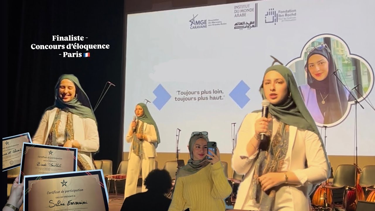 Finaliste du concours national d’éloquence des marocains de France à Paris 🎤! فن الإلقاء