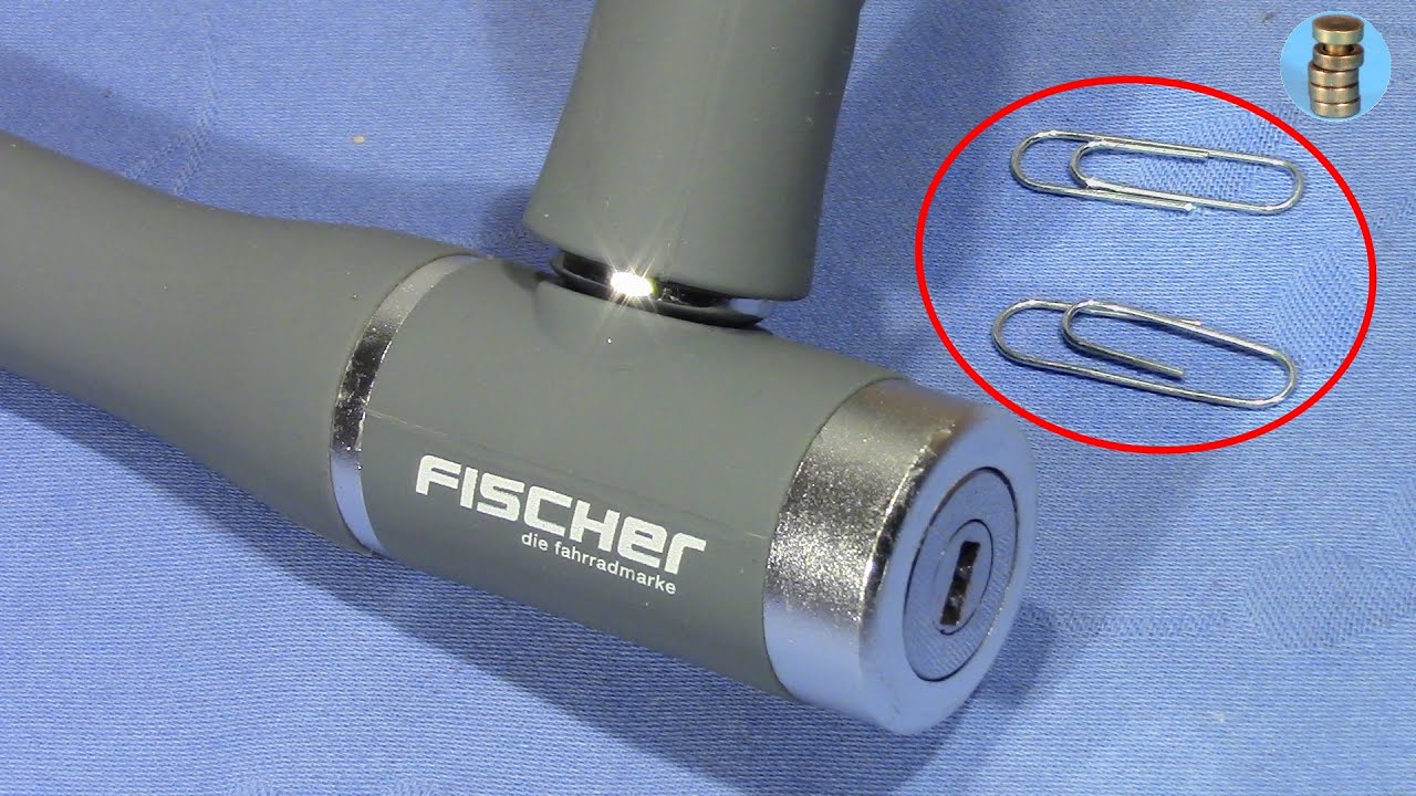 (выбор 736) Отобрано скрепками: тросовый замок для велосипеда FISCHER (плохой замок)