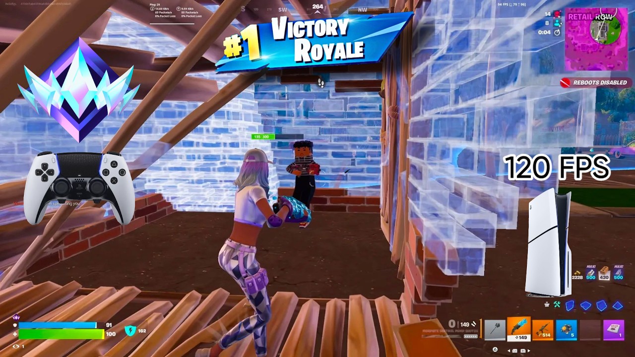 Fortnite Unreal Ranked Reload On PS5 Slim | Controller Gameplay | 120 FPS