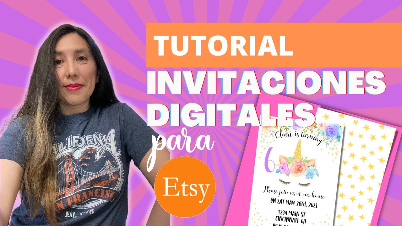 TUTORIAL INVITACIONES DIGITALES PARA ETSY -Proceso en Canva y Subida a Etsy paso a paso