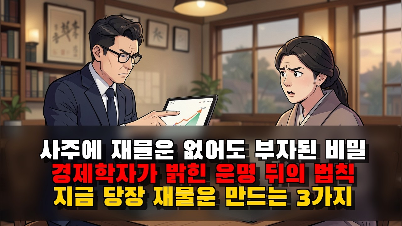 내 사주엔 돈이 없다? 경제학자가 밝힌 후천적 재물운 만드는 법