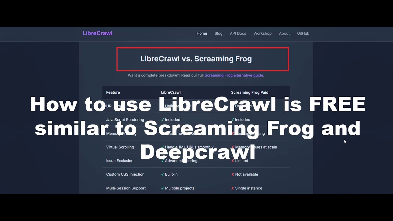 How to use librecrawl similar to screaming frog and deepcrawl for SEO Analytics