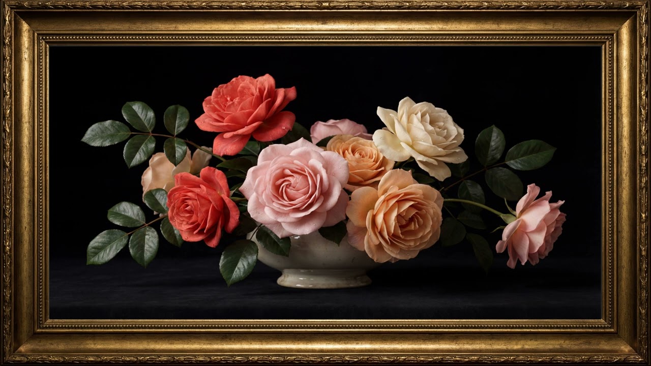 Elegant 3D Roses | Timeless Luxury Floral Wall Art