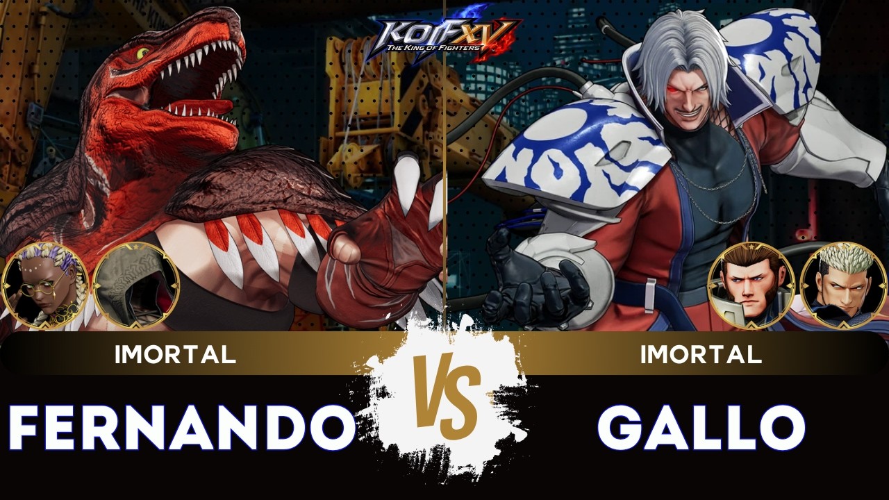 KOF XV ▰ FERNANDO (KOD/Kukri/Dolores) 🆚 GALLO (O.Rugal/Maxima/Goenitz) 🎞️Replay Match - 6/26