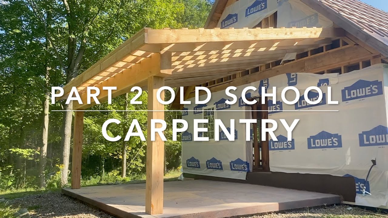 Timber frame porch project (frame raising)