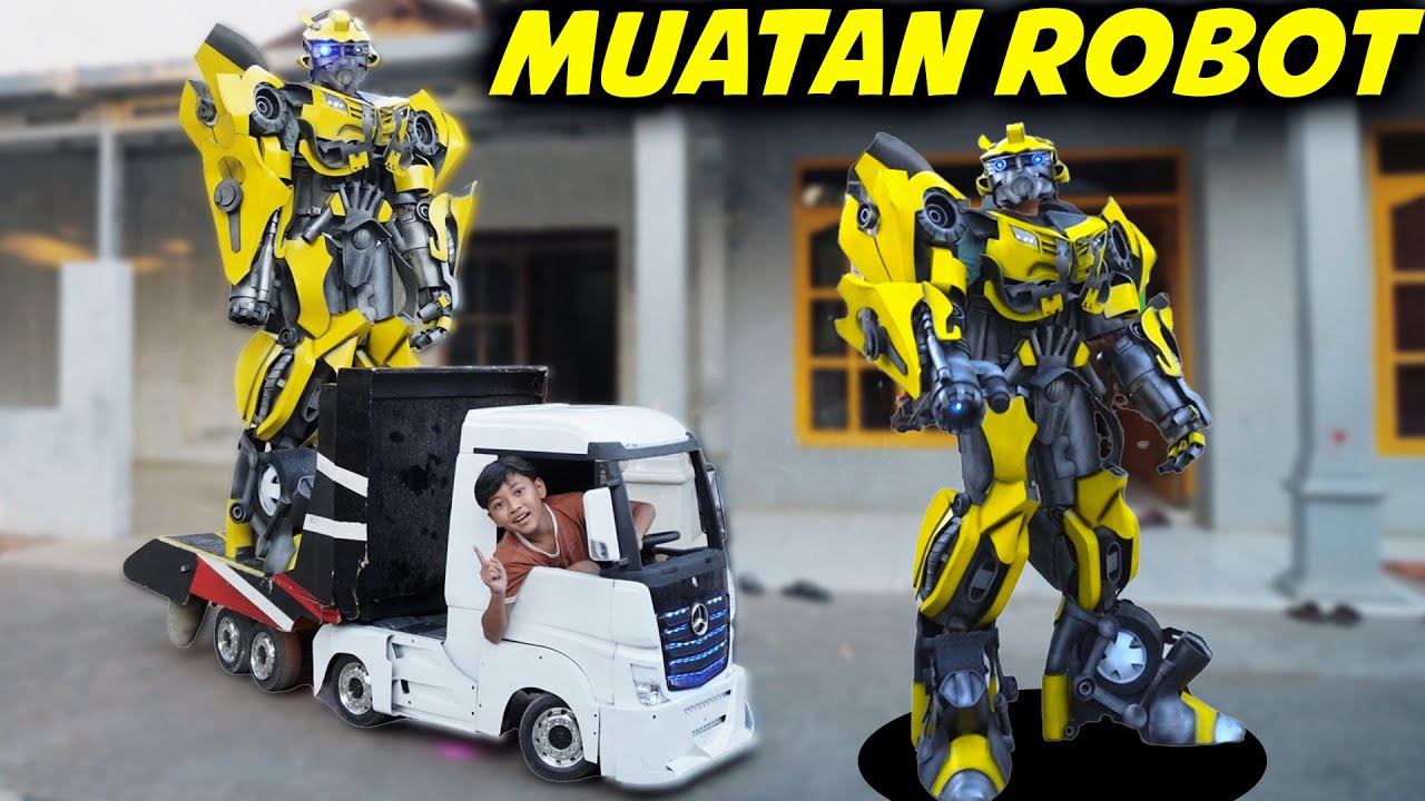 MUATAN ROBOT BUMBLE BEE!! PERDANA TRUK DITDIM MUATAN ROBOT..