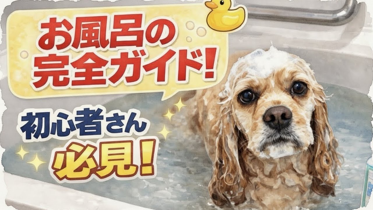 これで大丈夫👌犬のお風呂 完全手順ガイド#アメリカンコッカースパニエル #お風呂#犬#dog#cockerspaniel 