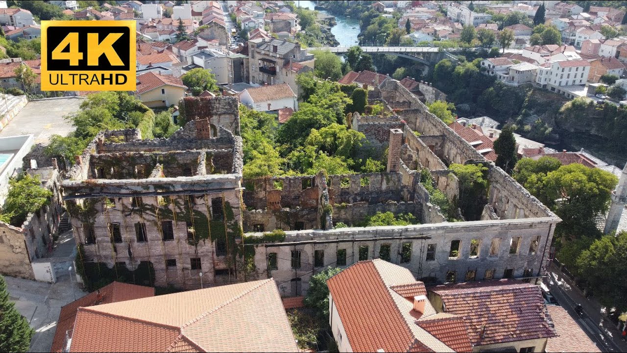 Najveća ruševina Hercegovine.Bivša privredna škola Mostar-Najatraktivnija lokacija kod starog mosta