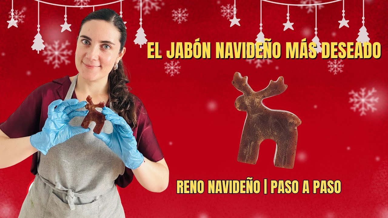 Jabón Navideño de Reno 🎄🦌 | Cómo hacer jabones navideños paso a paso