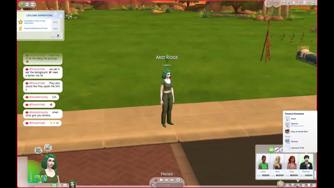Sims with Sine: Testing First Live Gaming Stream