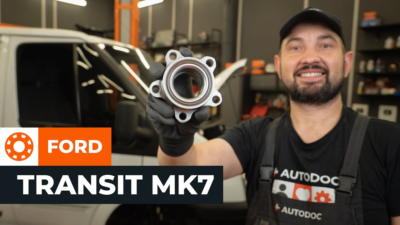How to change a front wheel bearing on the FORD TRANSIT MK7 [AUTODOC TUTORIAL]