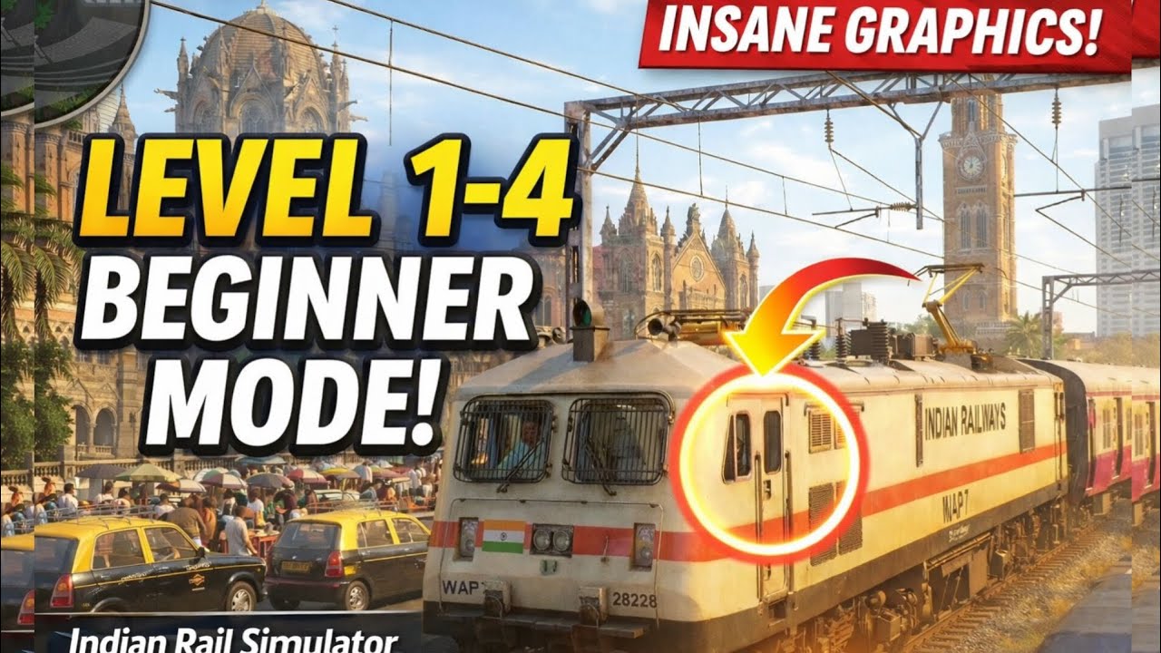 Level 1-4  Indian Rail Simulator🔥#gameplay#simulatorgames #games