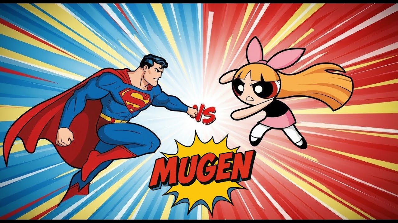 Mugen : Superman Kal-el (Dc Comics) Vs Blossom (The Powerpuff Girl) (Three Battle) (Request)