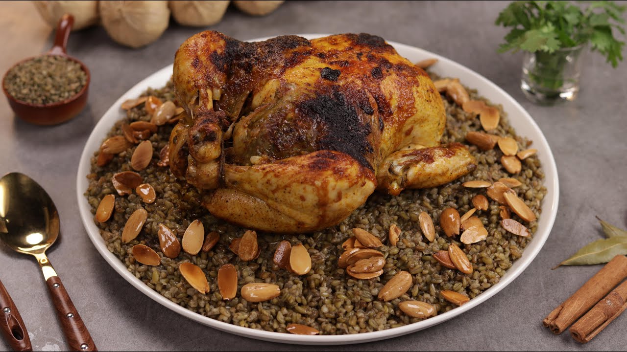 دجاج محشي بالفريكة  لكل المناسبات سهل و شهي 🤤😋
