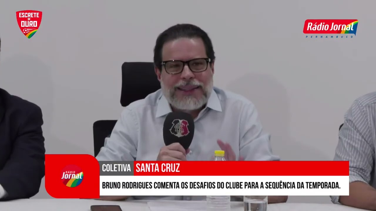 Coletiva de imprensa do SANTA CRUZ com o PRESIDENTE BRUNO RODRIGUES AO VIVO