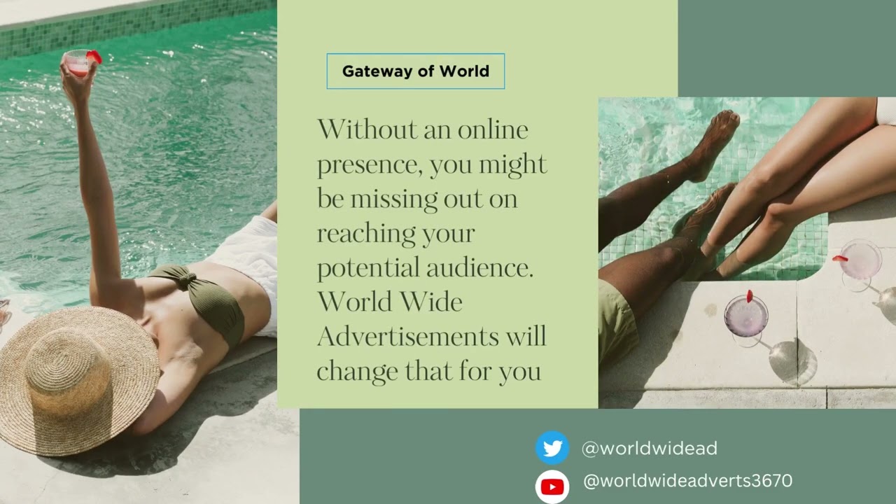 Boost Visibility Now World Wide Advertisements for Hotels, Restaurants, and Bars #hospitality