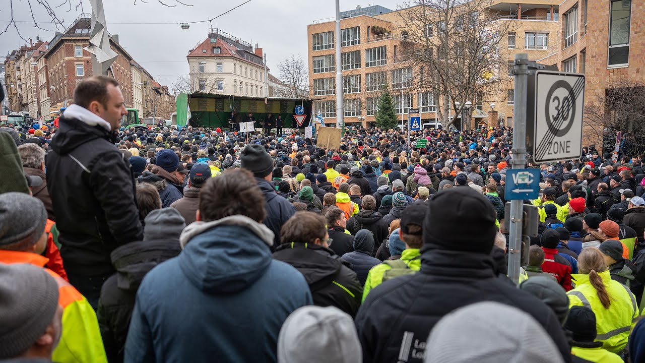 Landwirte demonstrieren in Stuttgart | STUGGI.TV