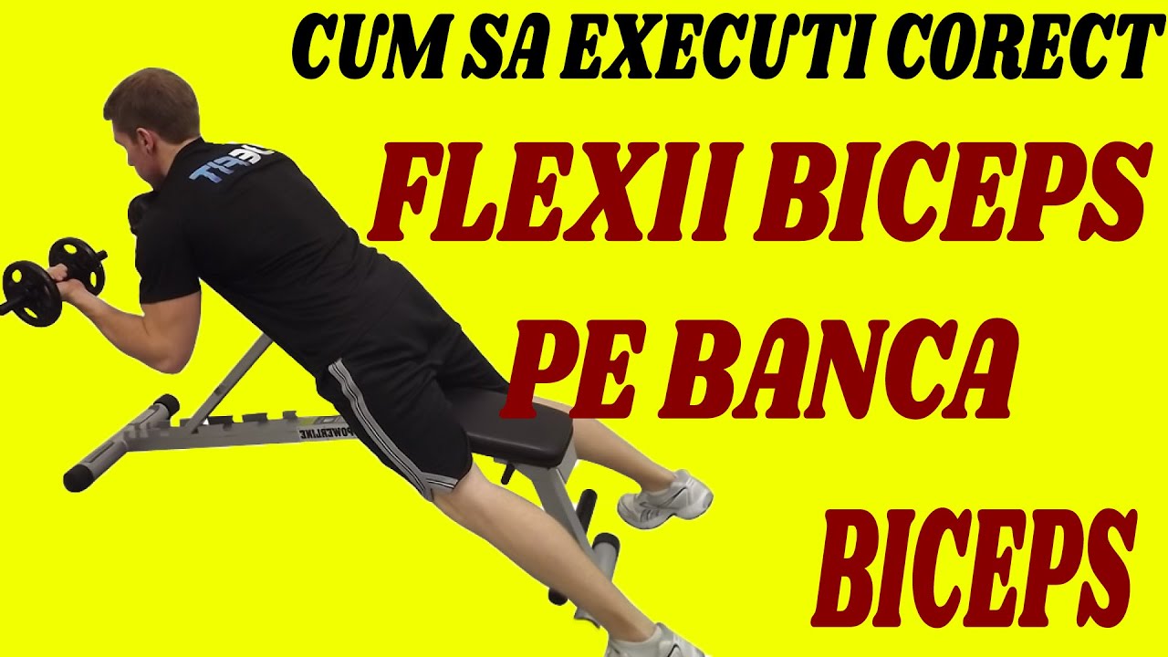Flexii biceps cu ganterele pe banca inclinata - Cum sa executi corect !