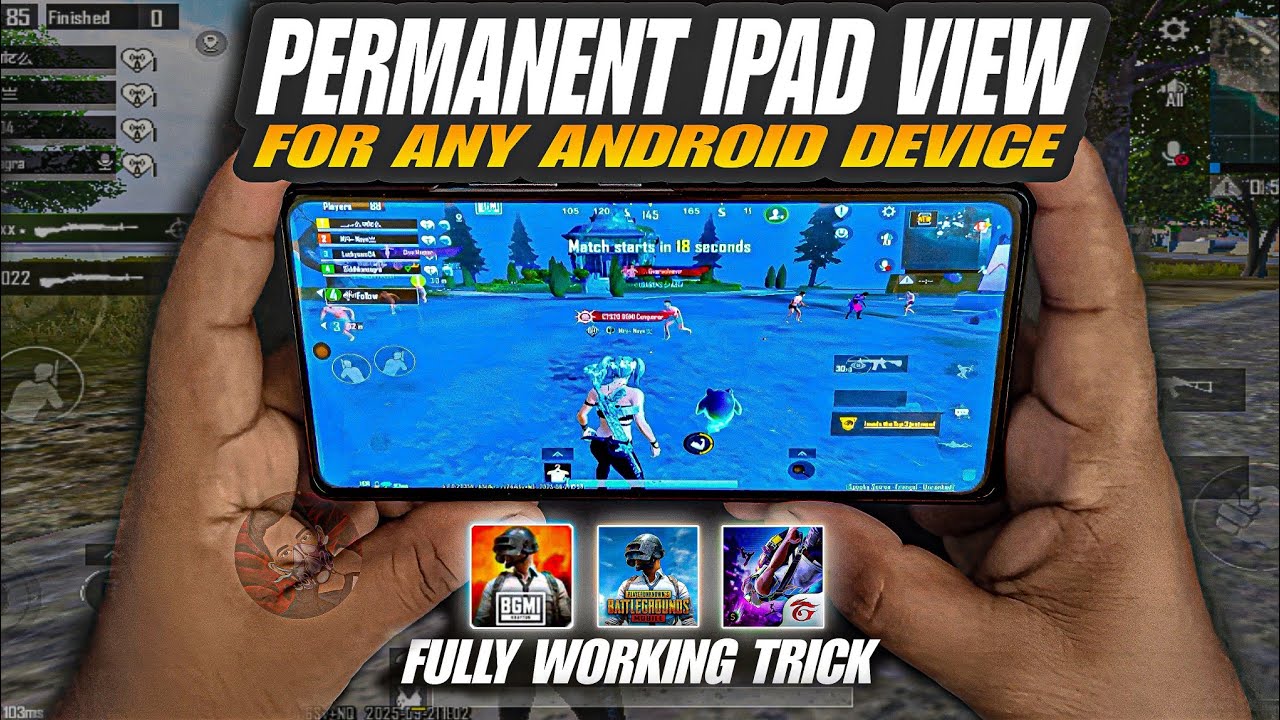 Get Bgmi iPad view for any Android device | Permanent Full screen iPad view | Bgmi Ipad View