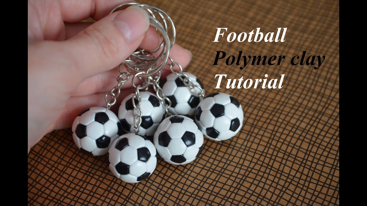 polymer clay football Tutorial Fimo Fußball WM футбольный мяч из полимерной глины DIY