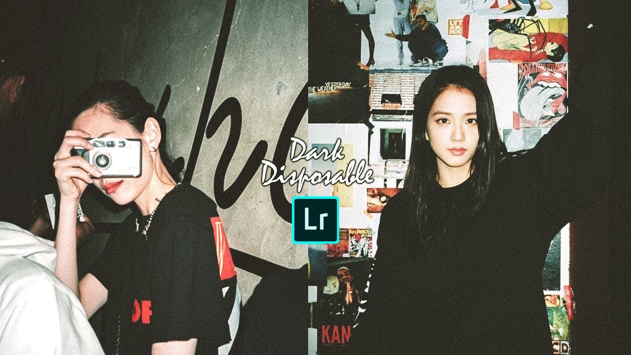 Dark Disposable Camera Effect  | Free Lightroom Mobile Preset Free DNG | Tutorial Lightroom Mobile