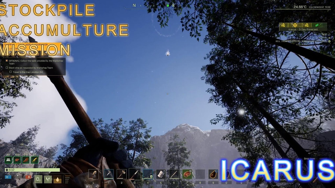 Icarus game play.    STOCKPILE MISSION