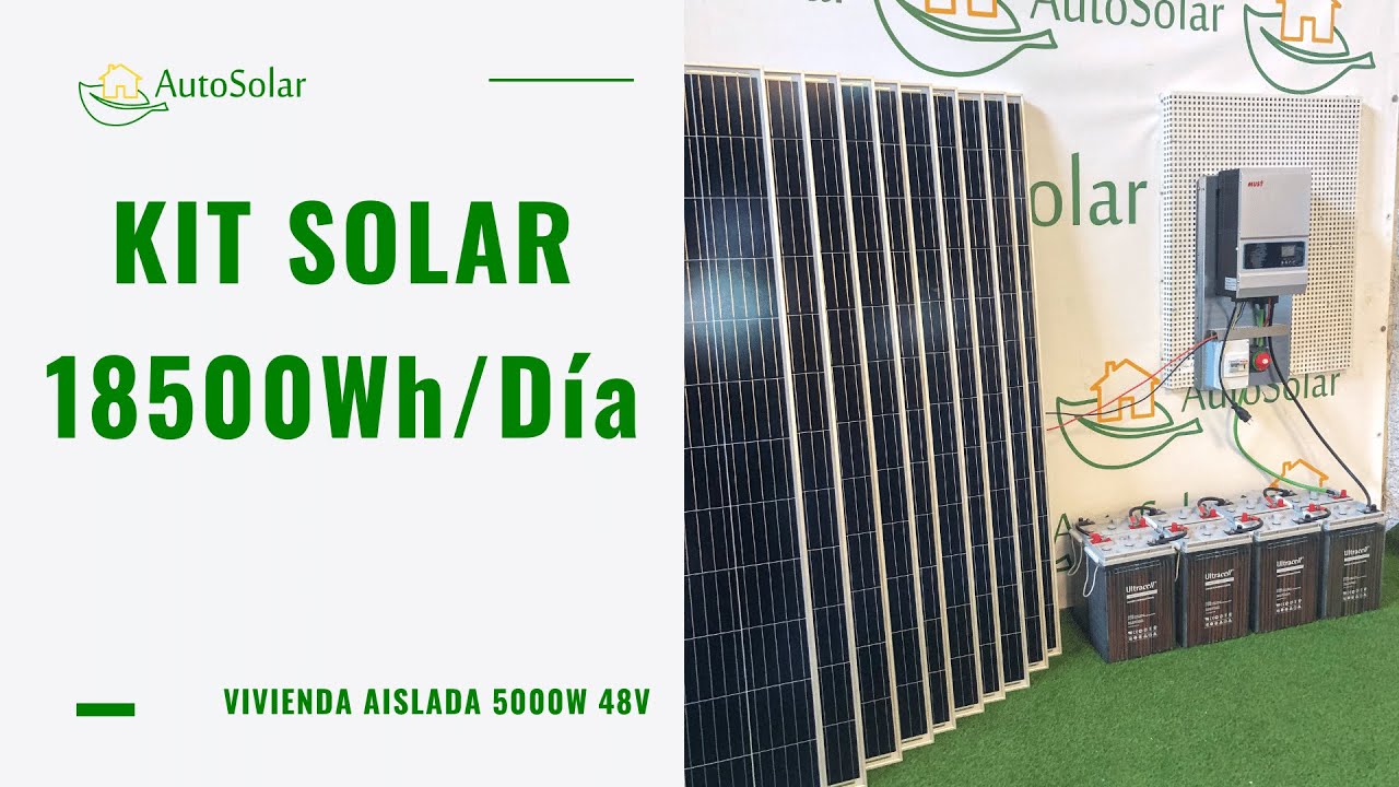 Kit Solar Vivienda Aislada 5000W 48V 18500Whdia