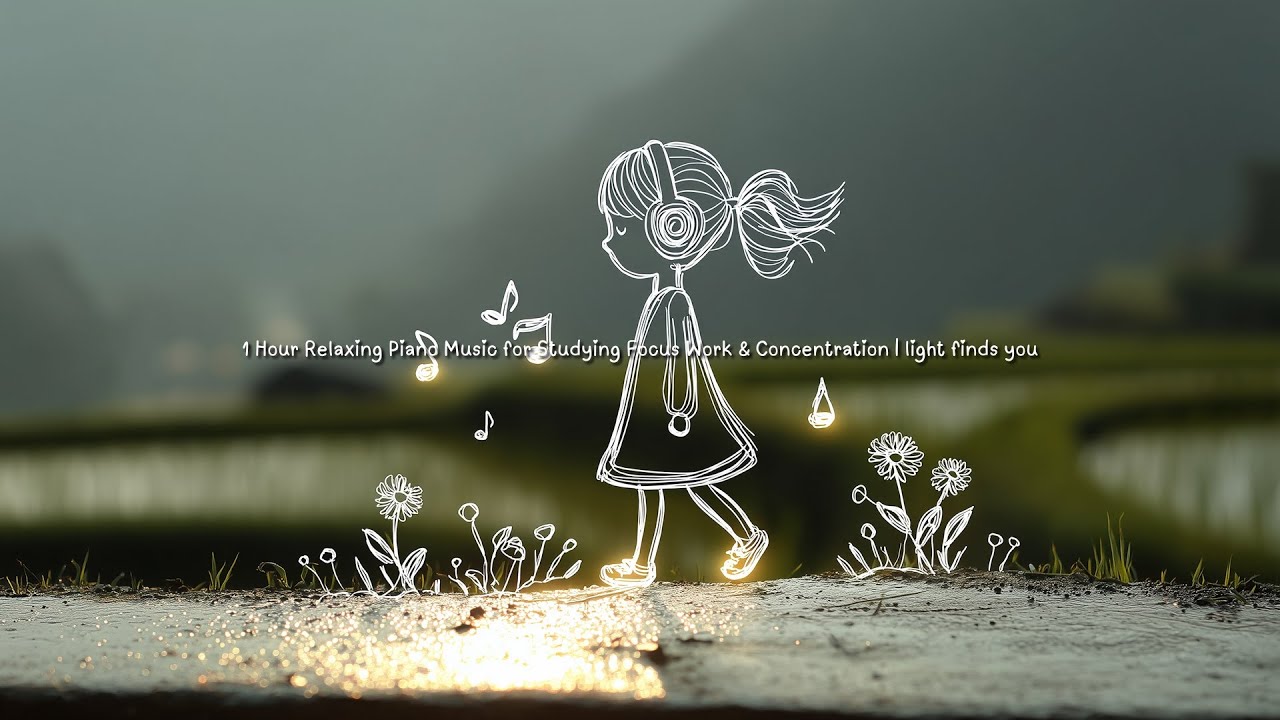 1 Hour Relaxing Piano Music for Studying Focus Work & Concentration | light finds you