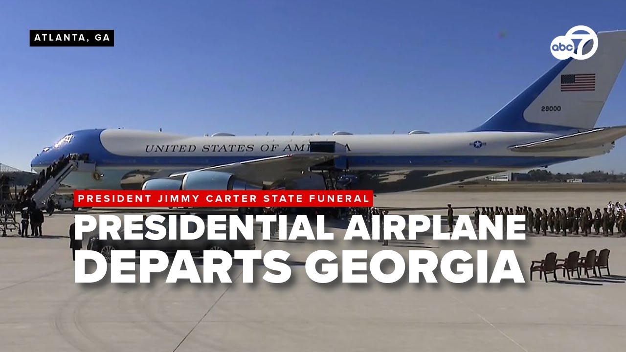 The casket carrying President Jimmy Carter departs Georgia for D.C.