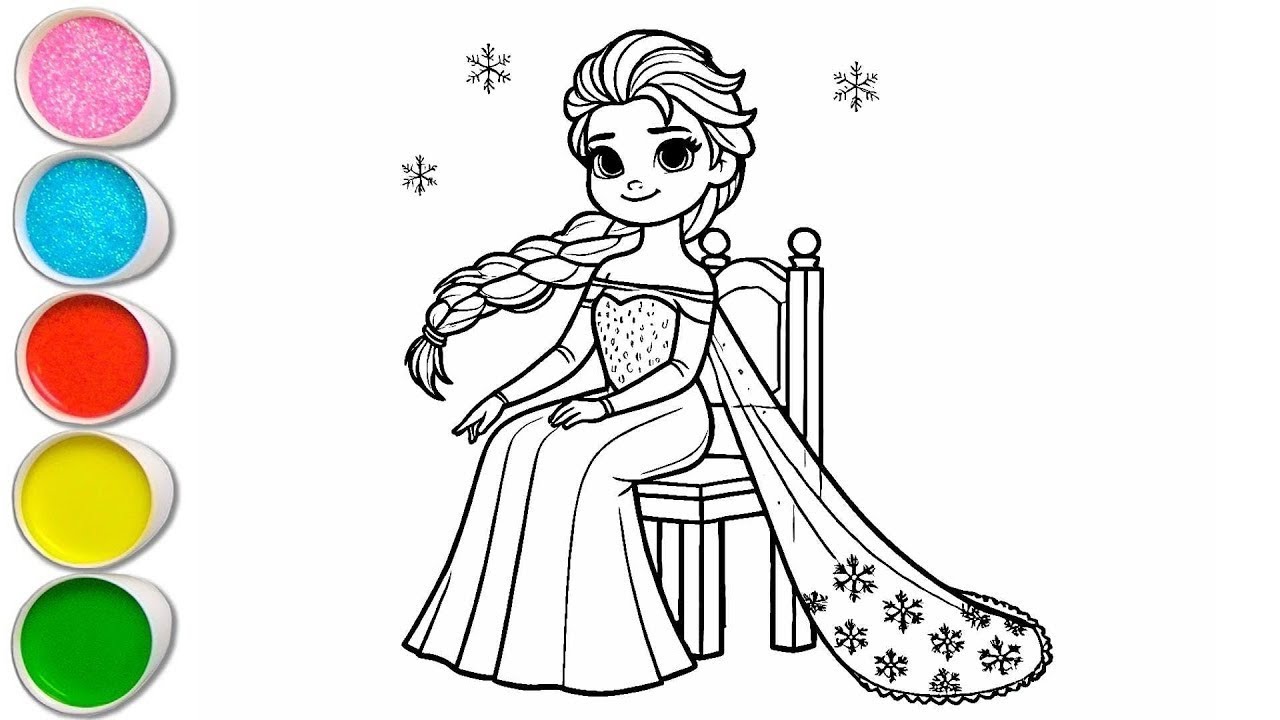 Beautiful Barbie Girl Drawing for kids, Painting & Coloring for kids, Toddlers | Let's Draw Together
