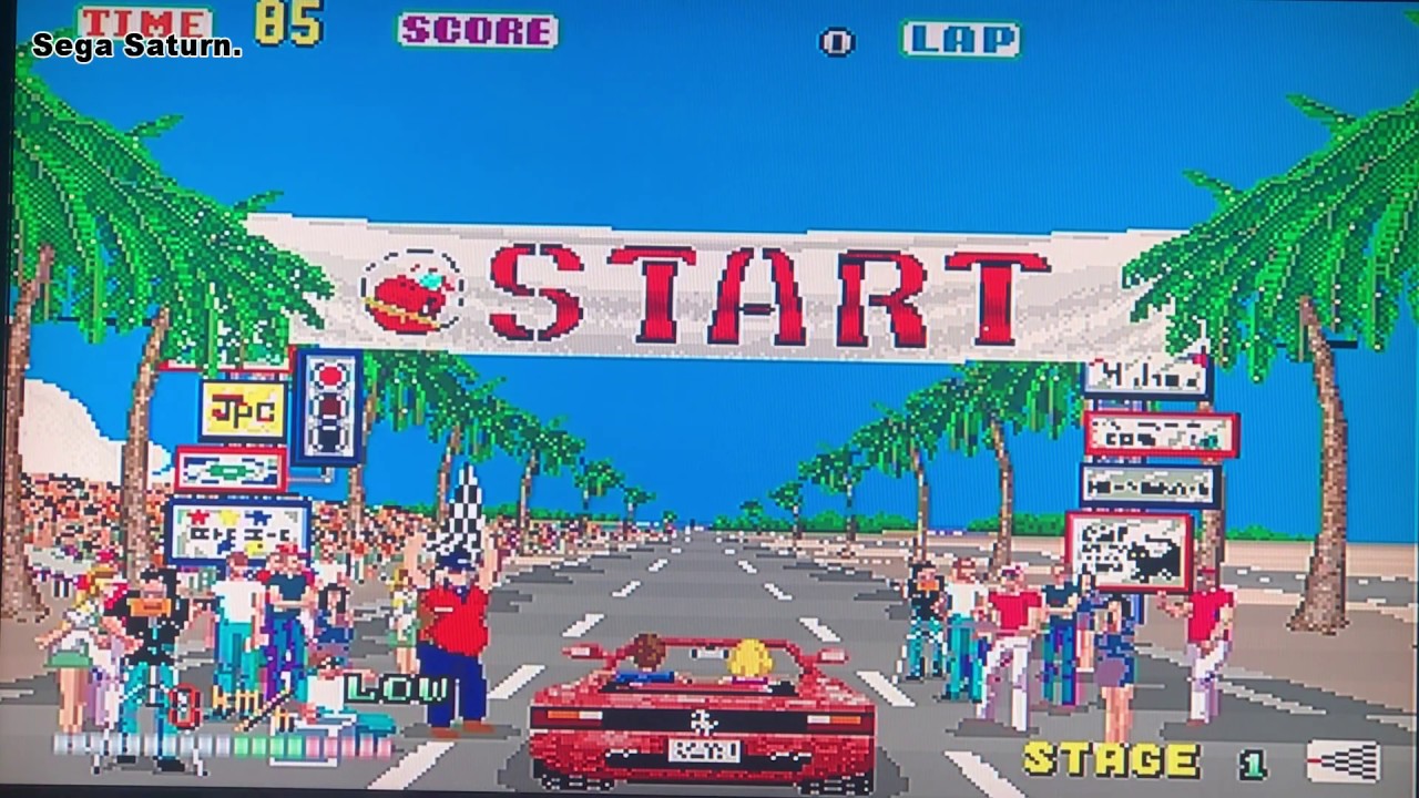 Out Run: Sega Saturn version VS Nintendo 3DS version.