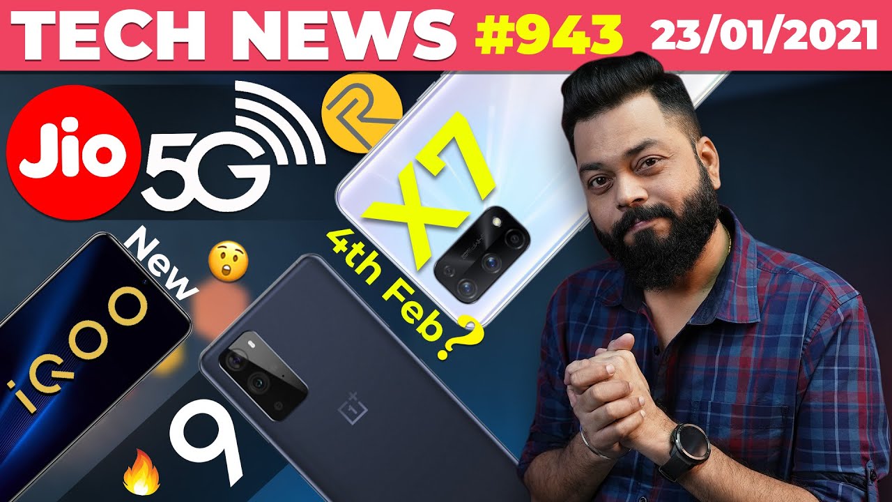 Jio 5G Advanced Test Begin, realme X7 On 4th Feb?,New iQOO Phone Coming,OnePlus 9 Full Specs-#TTN943