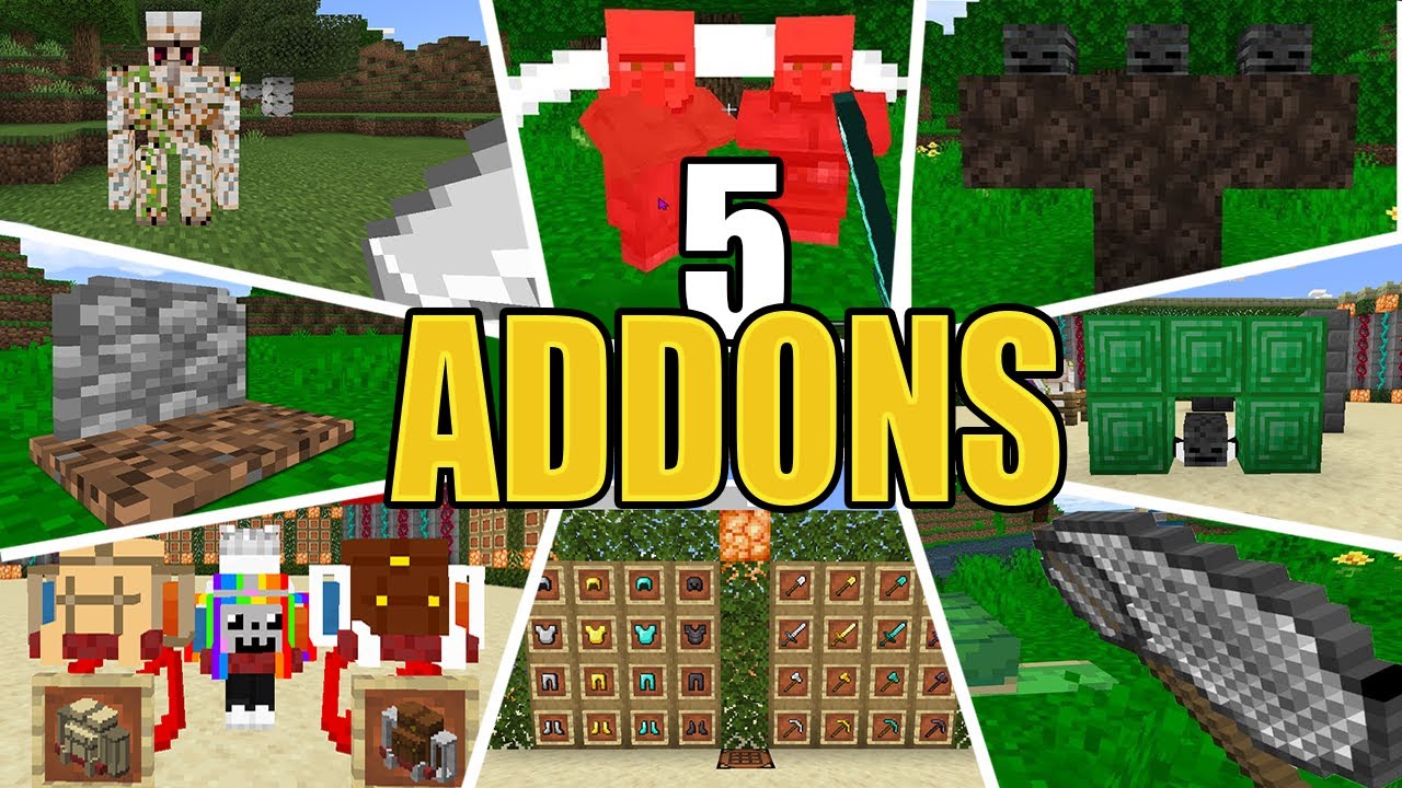 TOP 5 ADDONS UTILES PARA MINECRAFT PE 1.16 / MINECRAFT BEDROCK 1.16.40