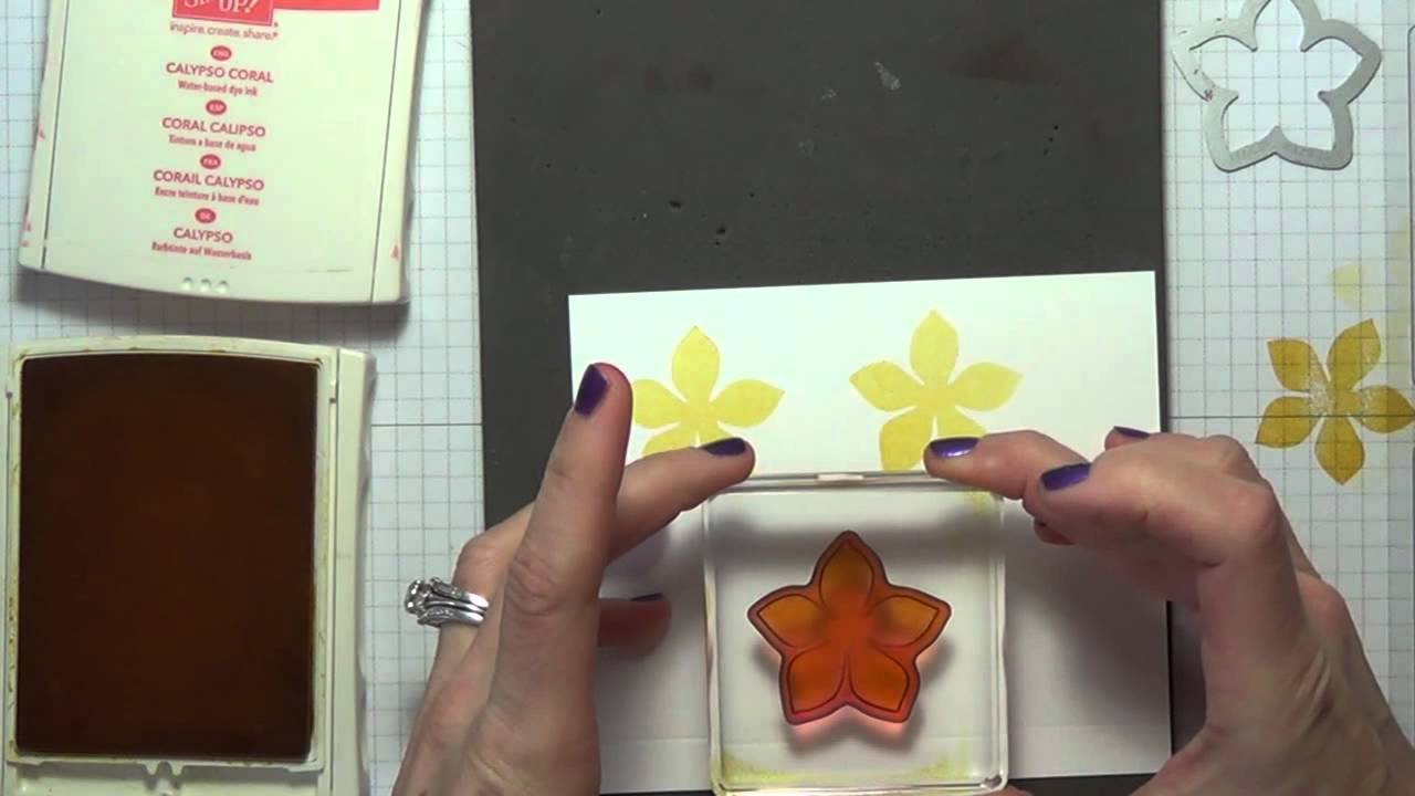 Layering Ink with Stampin' Up! Flower Patch stamps