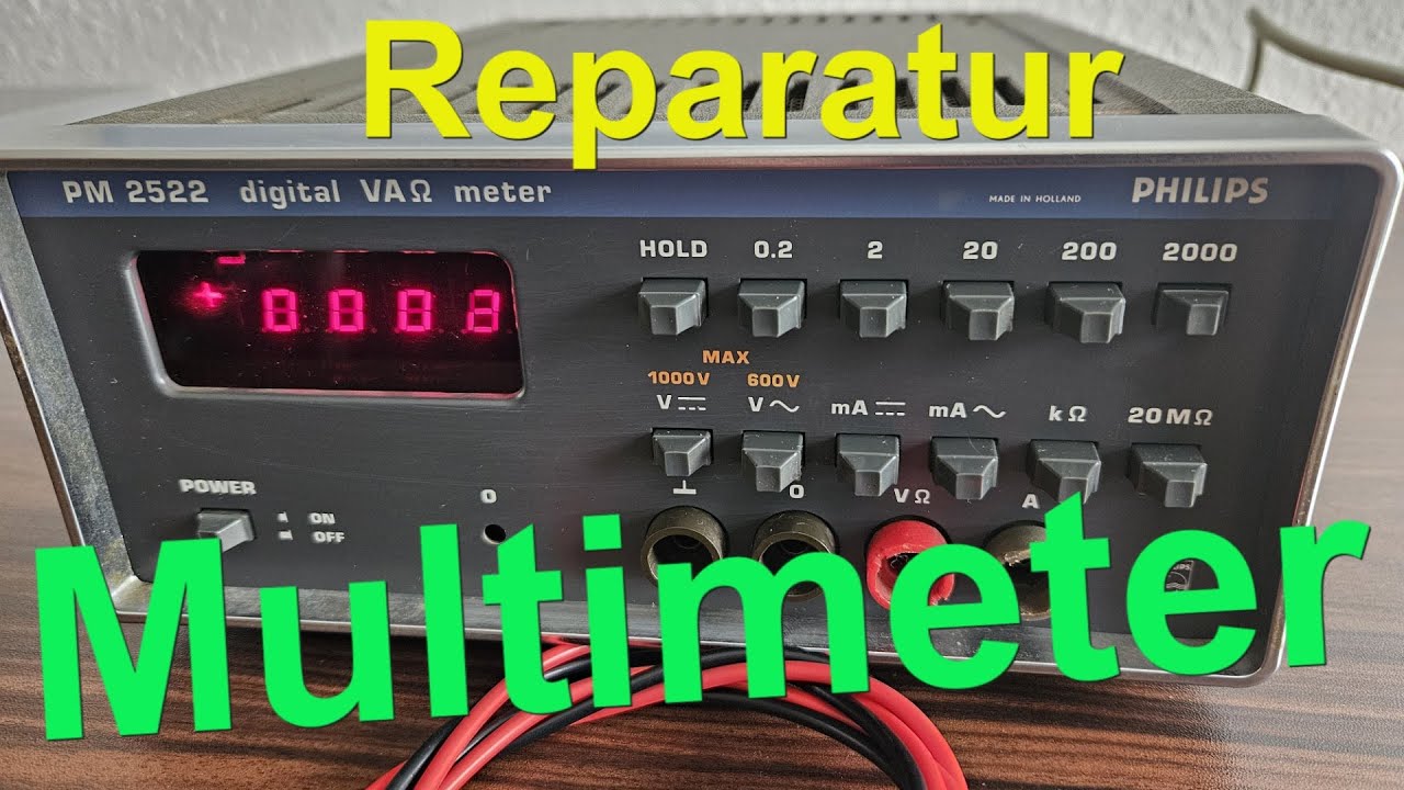 Philips Digital Multimeter Reparatur Netzanschluss mit Kurzschluss Gefahr