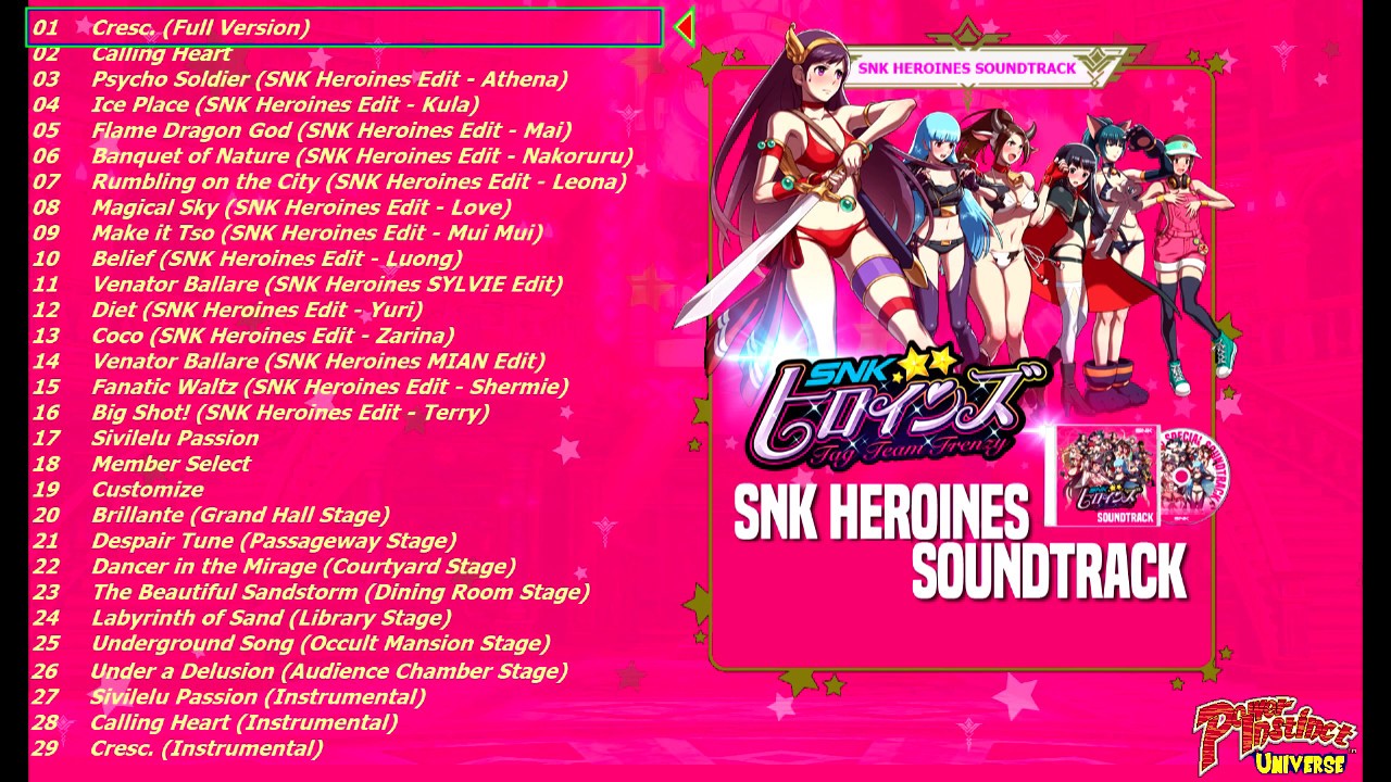 OST - SNK HEROINES FULL SOUNDTRACK THEME SONG ヒロインズ Tag Team Frenzy HD
