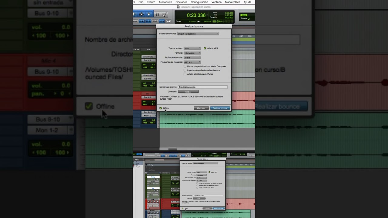 C&oacute;mo hacer el Bounce en Pro Tools #protools #homestudio #audio #musica #avid #bounce
